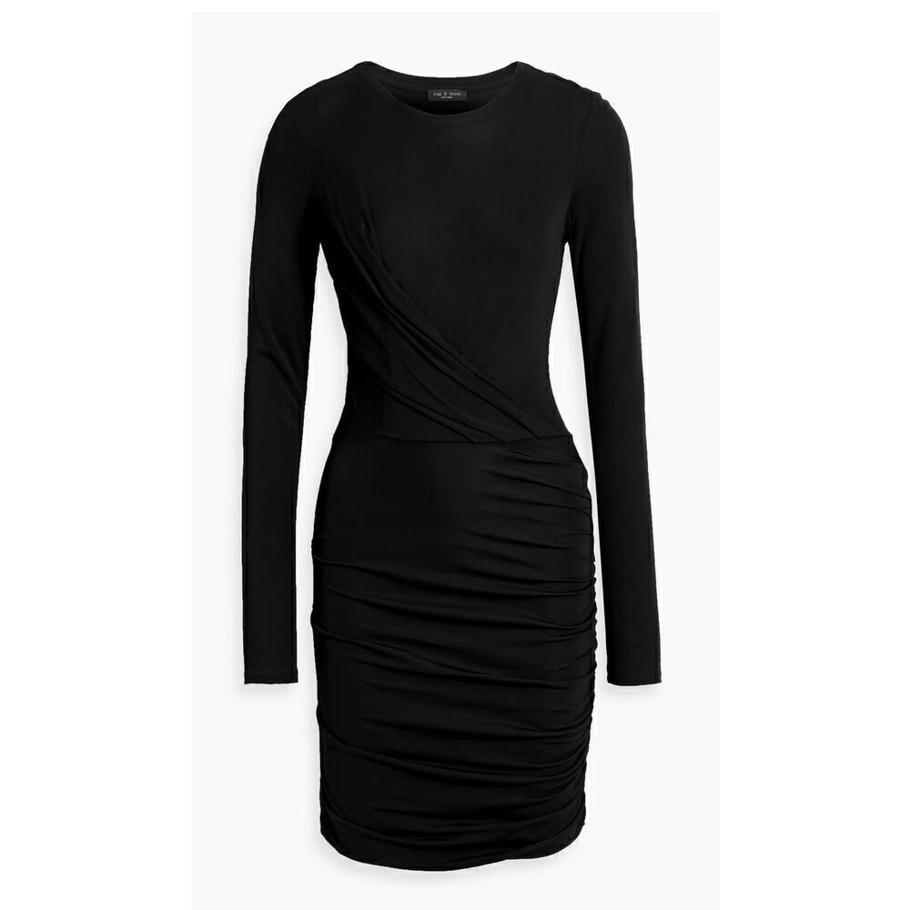 Rag & Bone Holly Wrap-Effect Ruched Stretch-Jerse… - image 3